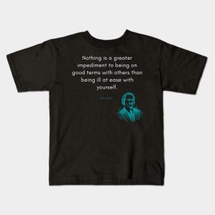 Honoré de Balzac Quote Kids T-Shirt